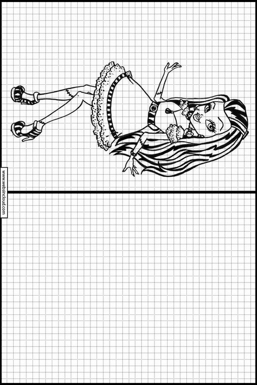Desenhos das Monster High para colorir - 6 passos