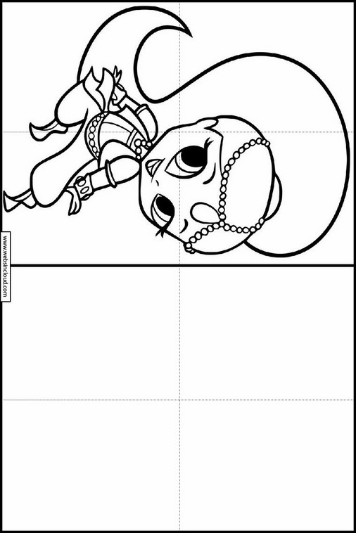 Disegni per imparare a disegnare per bambini Shimmer e Shine 17 17