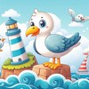 쉽게 할 수 있는 그림  갈매기 - 동물 갈매기 - 동물