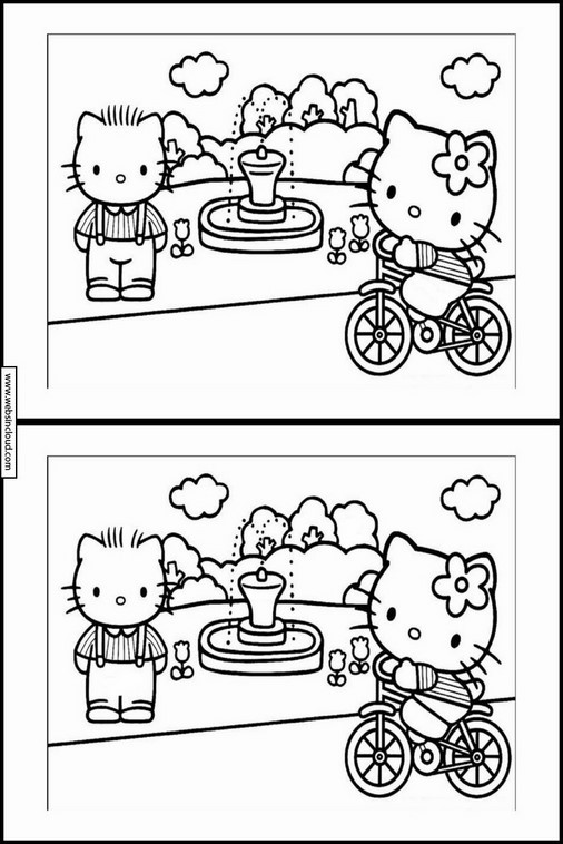 Résultat de recherche d'images pour "jeu différence hello kitty""