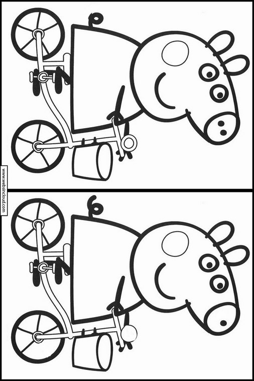 Peppa Pig: Fichas para colorir e descobrir as diferenças