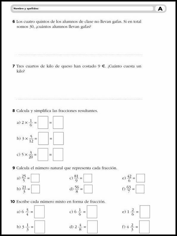 Exercices de mathématiques pour enfants de 10 ans 14