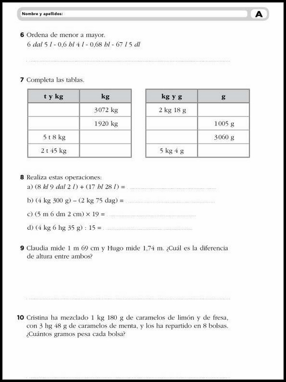 Exercices de mathématiques pour enfants de 10 ans 16