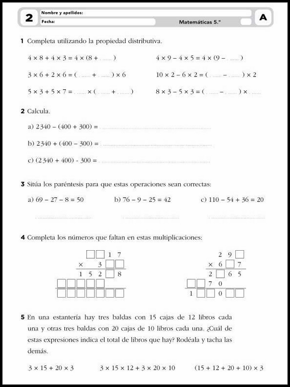 Atividades de matemática para crianças de 10 anos 3