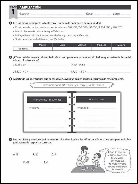 Mathe-Arbeitsblätter für 10-Jährige 39