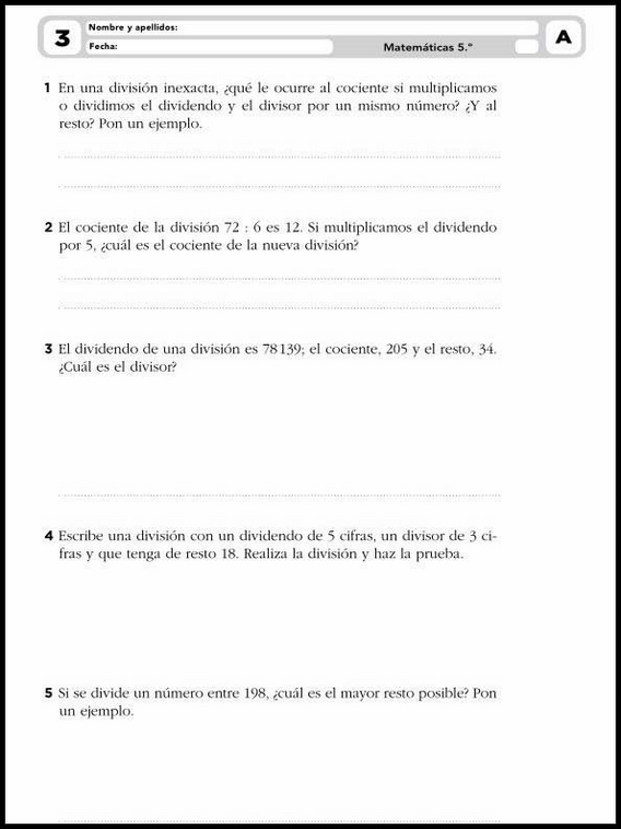 Esercizi di matematica per bambini di 10 anni 5