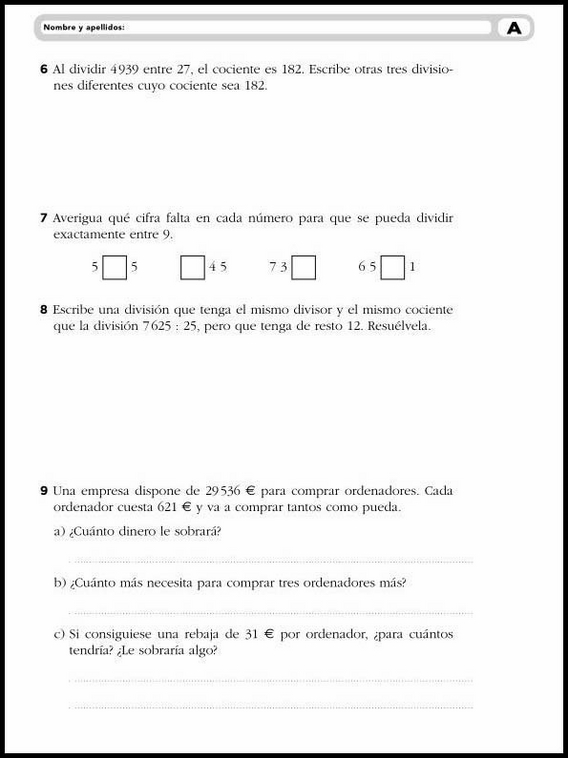 Matematikkoppgaver for 10-åringer 6