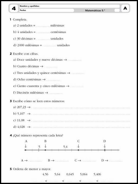 Exercices de mathématiques pour enfants de 10 ans 7