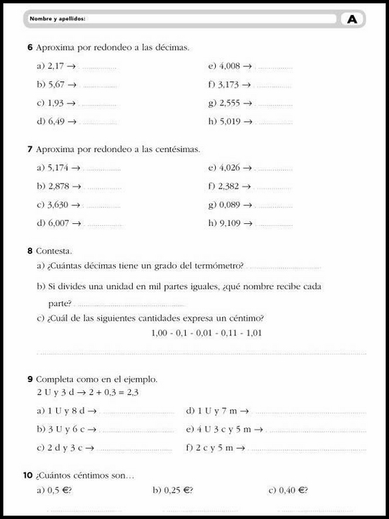 Esercizi di matematica per bambini di 10 anni 8