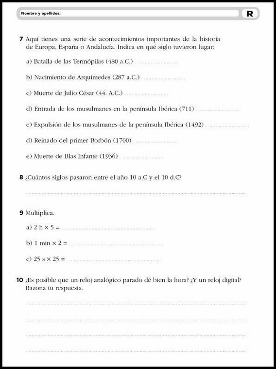 Exercícios de matemática para crianças de 10 anos 18