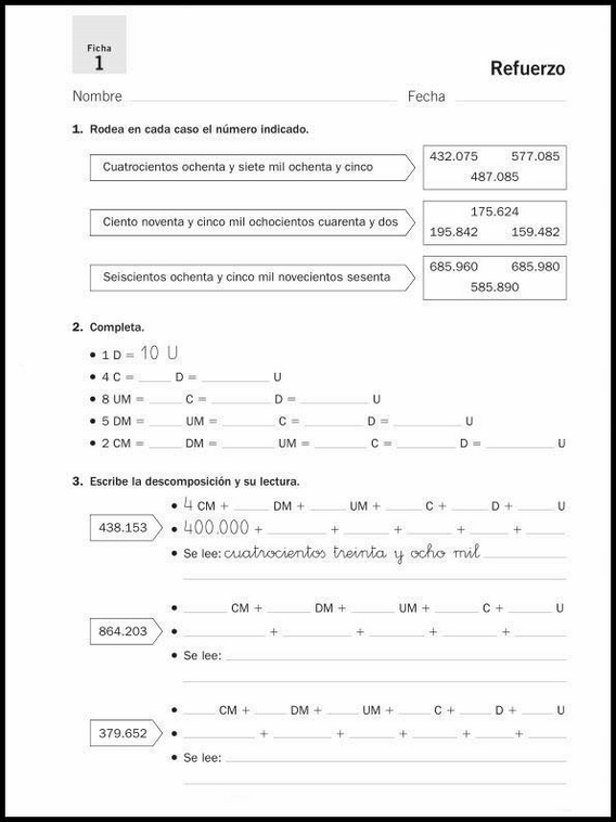 10 años 5º Educacion Primaria Refuerzo 25