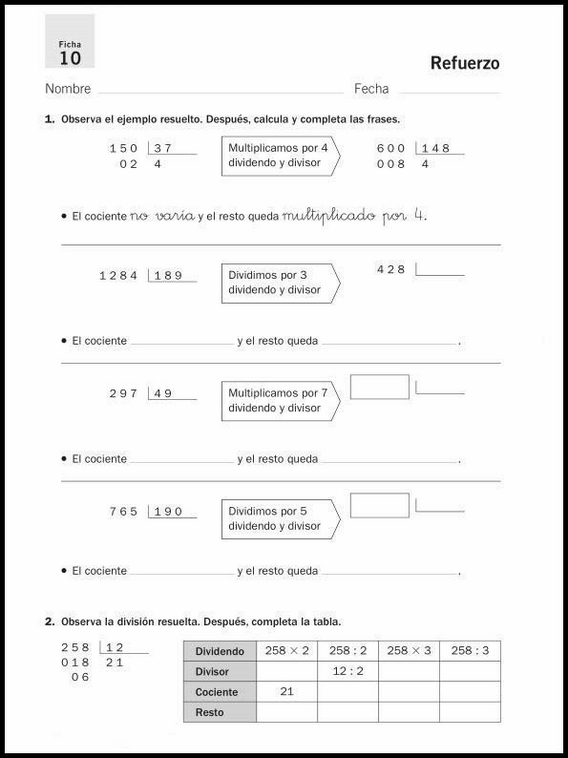 10 años 5º Educacion Primaria Refuerzo 34