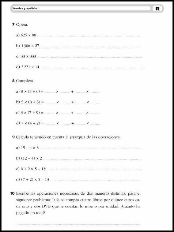 Maths Practice Worksheets for 10-Year-Olds 4