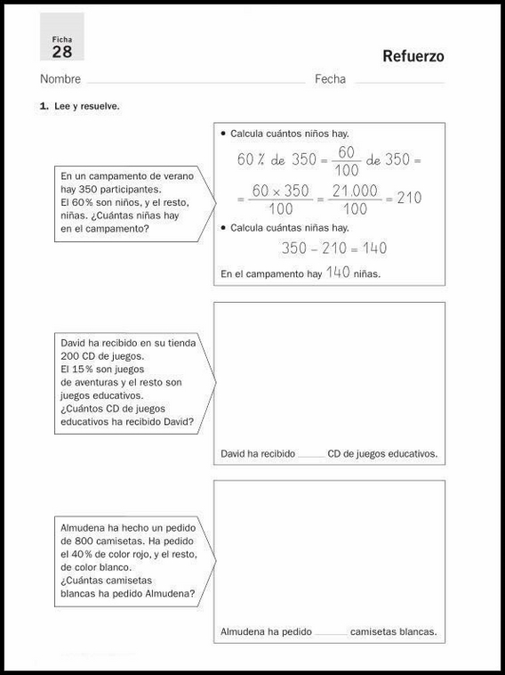 10 años 5º Educacion Primaria Refuerzo 52