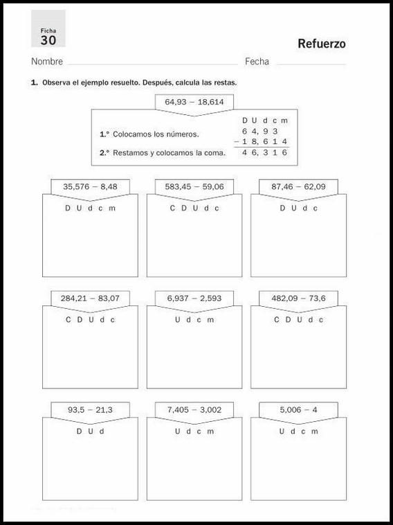 Exercícios de matemática para crianças de 10 anos 54