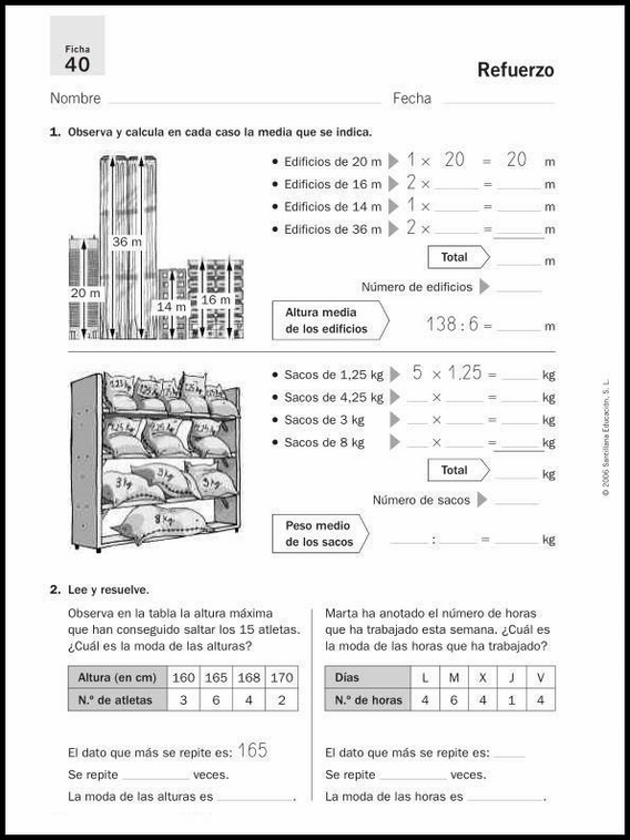 10 años 5º Educacion Primaria Refuerzo 64