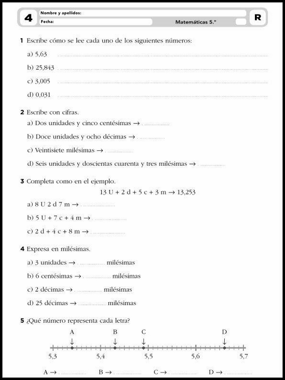 Exercícios de matemática para crianças de 10 anos 7