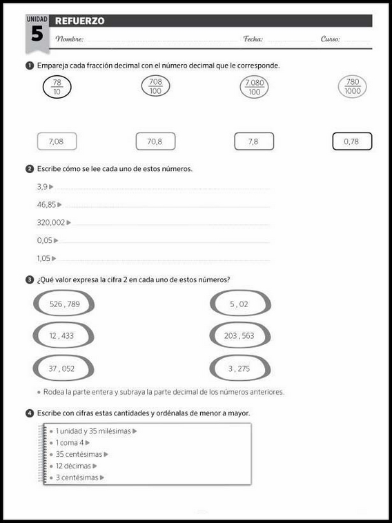 Exercícios de matemática para crianças de 10 anos 81