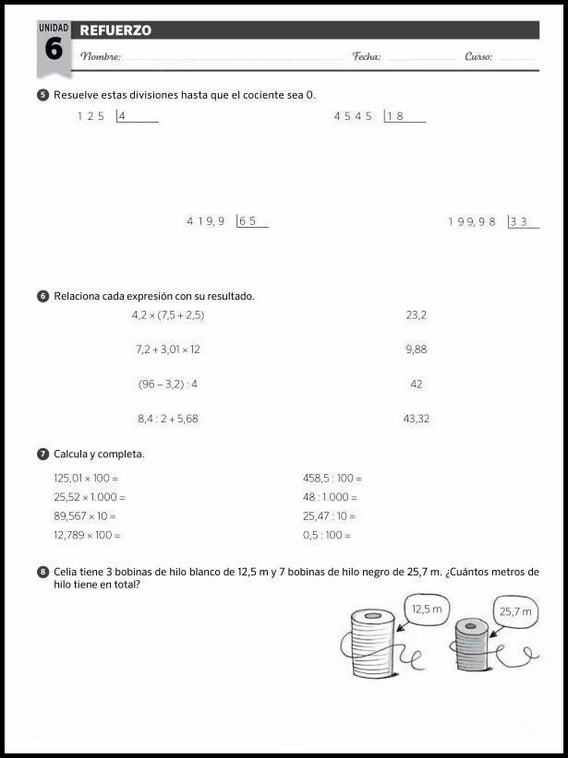 10 años 5º Educacion Primaria Refuerzo 84