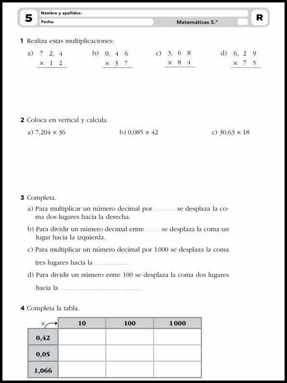 Matematikøvelser til 10-årige 9