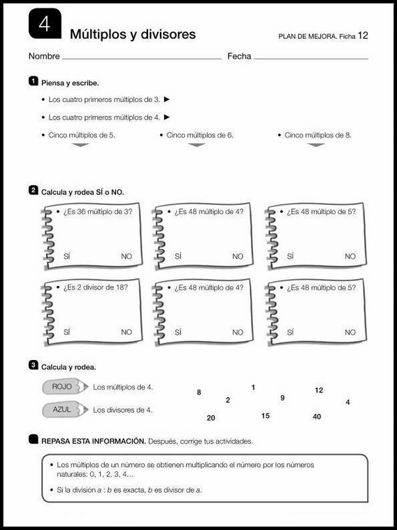 Esercizi di ripasso per bambini di 10 anni 102