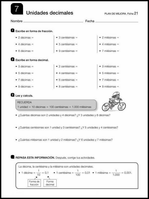 10 años 5º Educacion Primaria Repaso 111