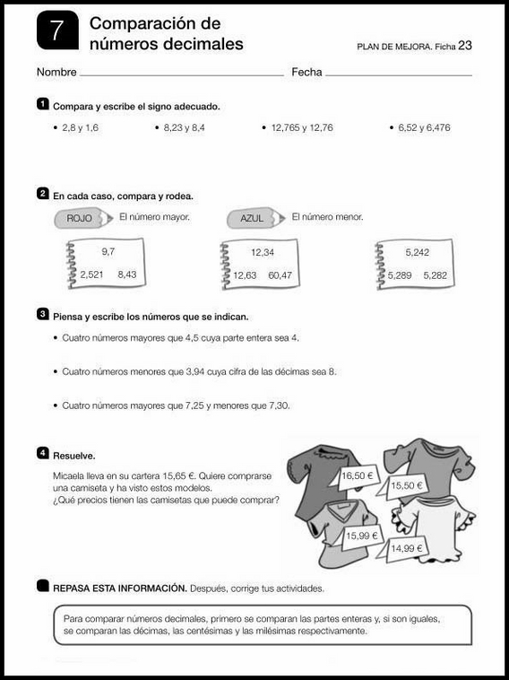 Revisões de matemática para crianças de 10 anos 113