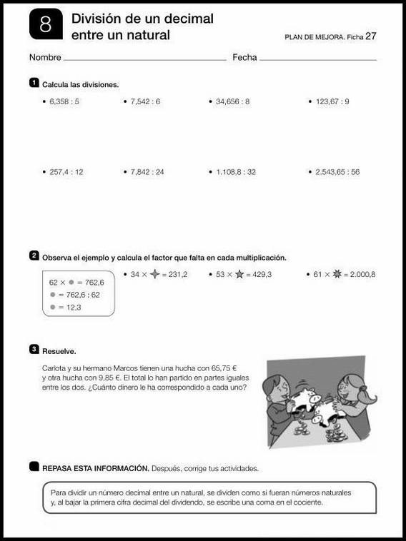 Revisões de matemática para crianças de 10 anos 117