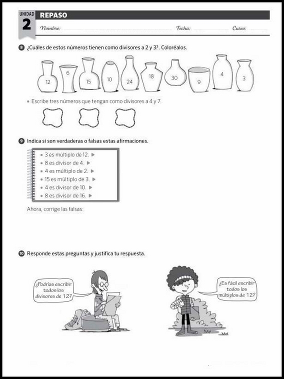 Maths Review Worksheets for 10-Year-Olds 151