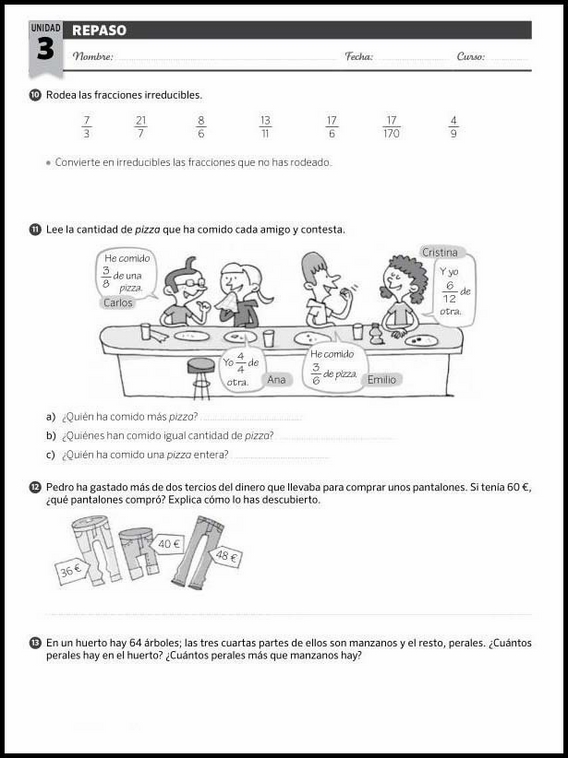 Revisões de matemática para crianças de 10 anos 157