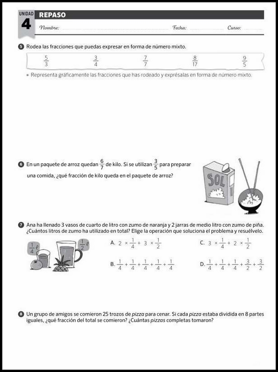 Revisões de matemática para crianças de 10 anos 159