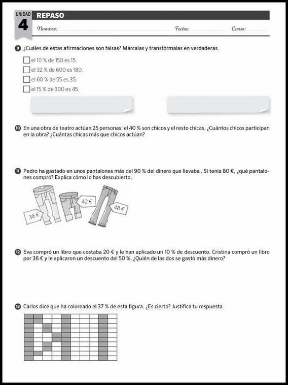 Maths Review Worksheets for 10-Year-Olds 160