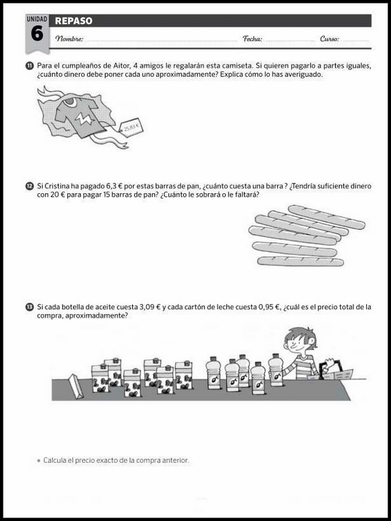 Revisões de matemática para crianças de 10 anos 167