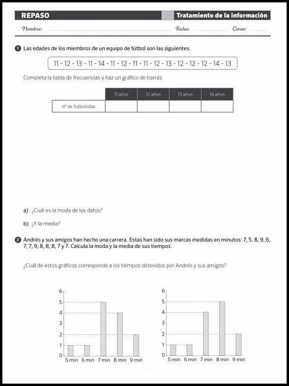 Revisões de matemática para crianças de 10 anos 168