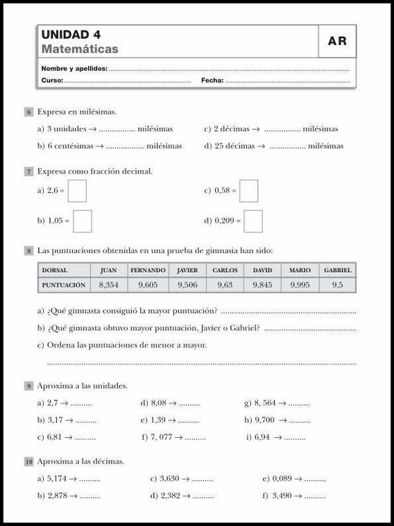 Maths Review Worksheets for 10-Year-Olds 20