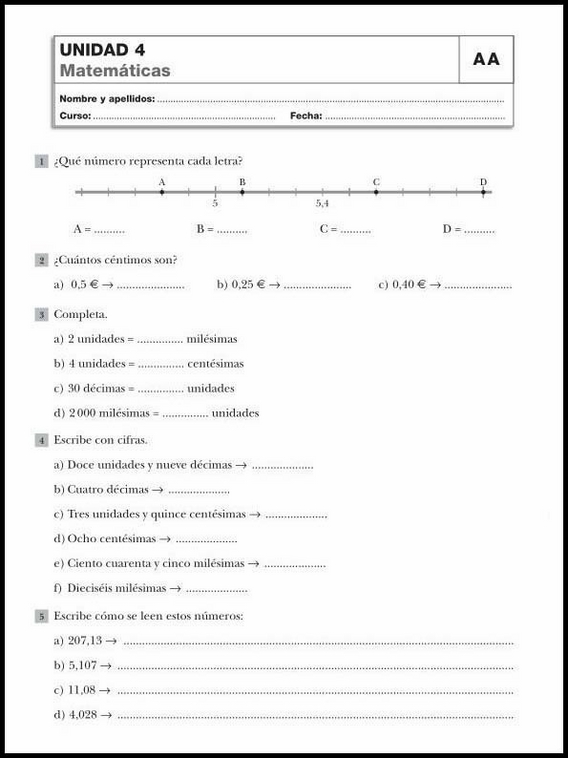 Revisões de matemática para crianças de 10 anos 21