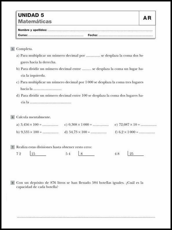 Revisões de matemática para crianças de 10 anos 26