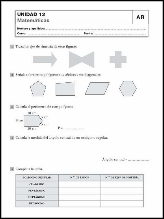 Revisões de matemática para crianças de 10 anos 67