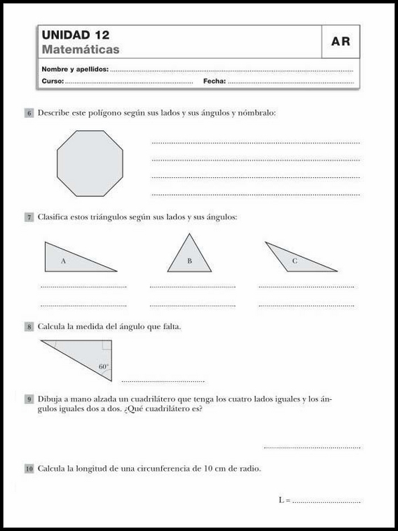 Maths Review Worksheets for 10-Year-Olds 68