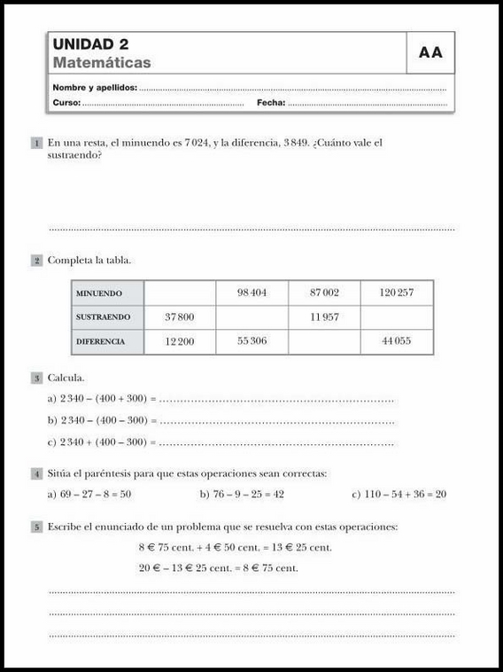 Revisões de matemática para crianças de 10 anos 9