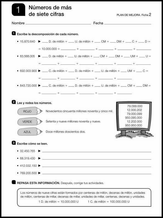 Revisões de matemática para crianças de 10 anos 92