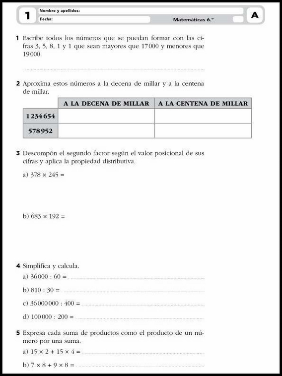 11 años 6º Educacion Primaria Ampliacion 1