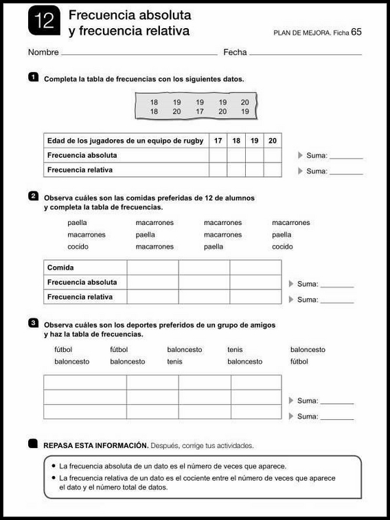 11 años 6º Educacion Primaria Ampliacion 87