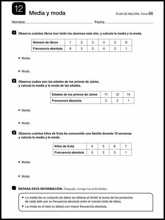 11 años 6º Educacion Primaria Ampliacion 88