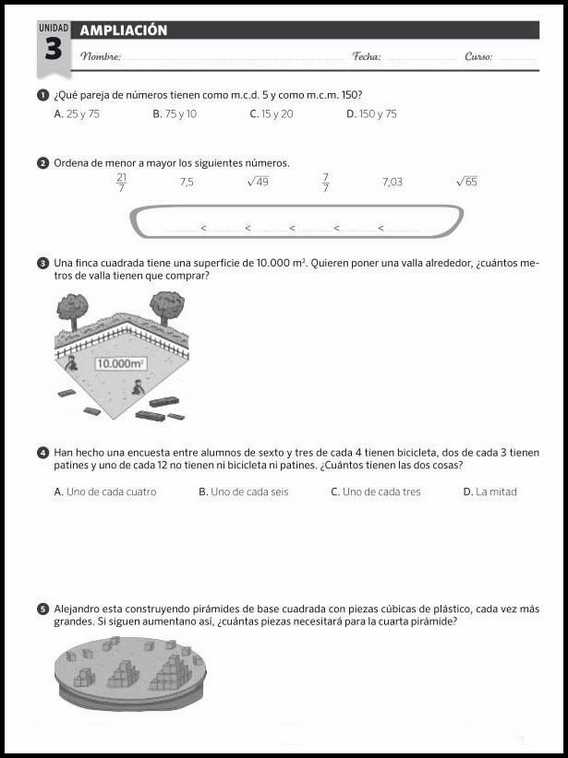 Esercizi di matematica per bambini di 11 anni 93