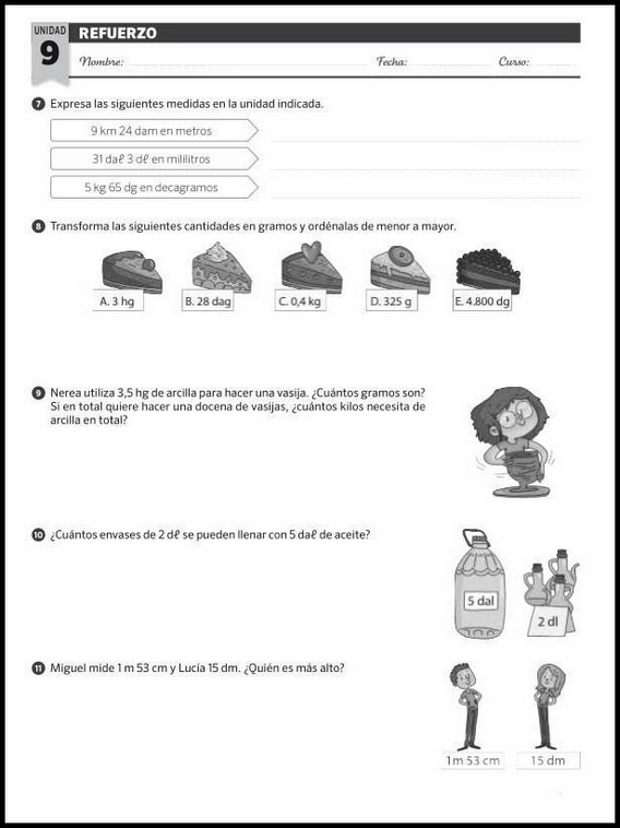 Exercícios de matemática para crianças de 11 anos 114