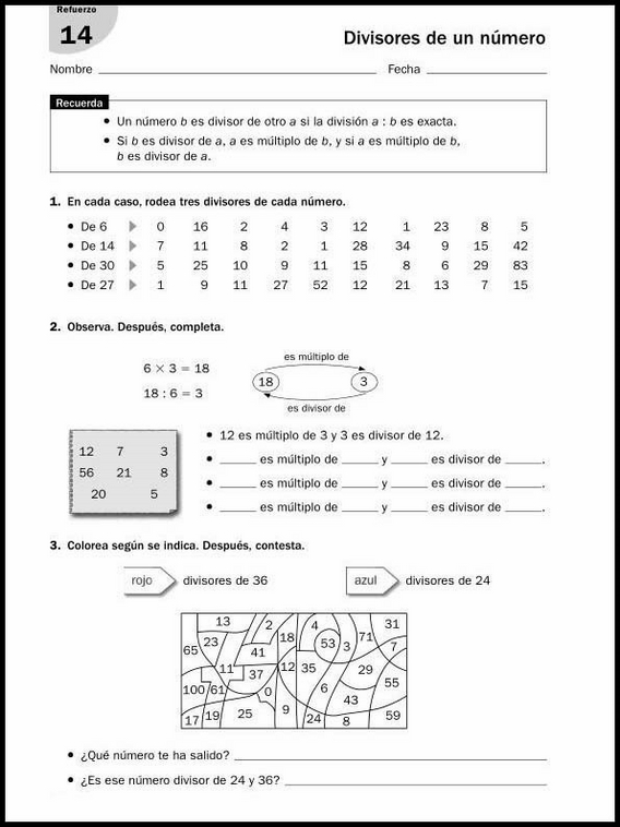 11 años 6º Educacion Primaria Refuerzo 36