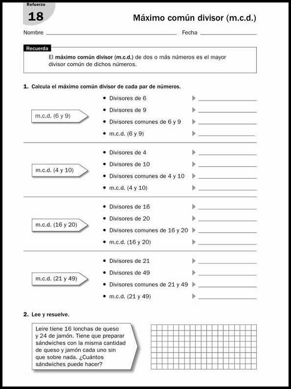 Exercícios de matemática para crianças de 11 anos 40