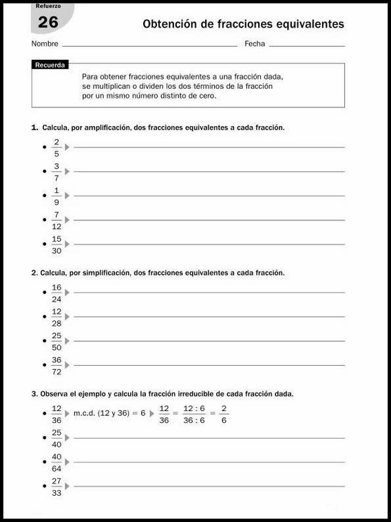 11 años 6º Educacion Primaria Refuerzo 48