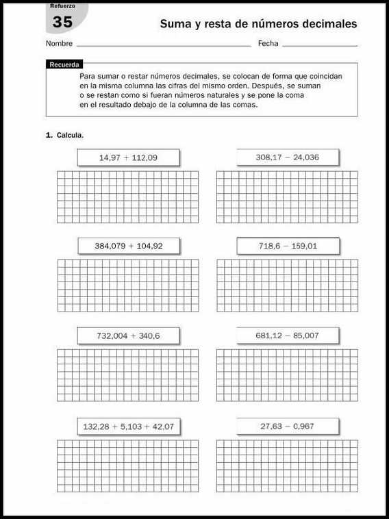 Exercícios de matemática para crianças de 11 anos 57